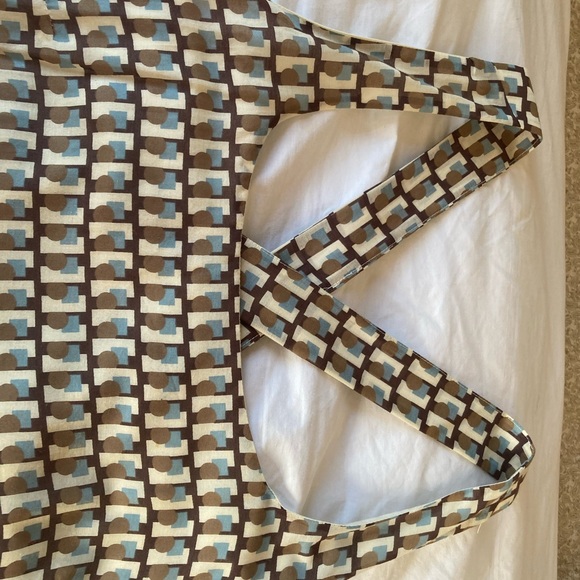 Wow & Flutter Art Deco Print A-line mini jumper w/pockets Large - Picture 7 of 14